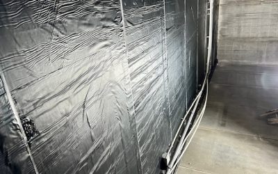 Instalación barrera anti radón en una vivienda de Cecebre
