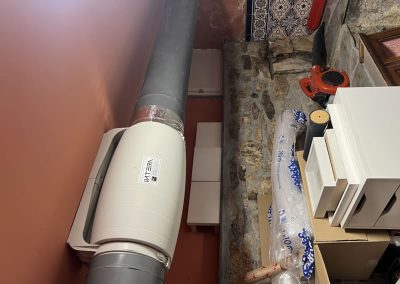 equipo mitigación radón instalado