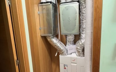 Instalación barrera anti radón en una vivienda de Arteixo