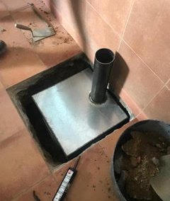 mitigación de radón mediante la instalación de una arqueta